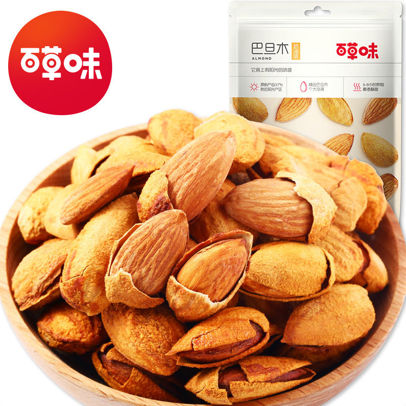 百草味巴旦木100g/5025箱规6080