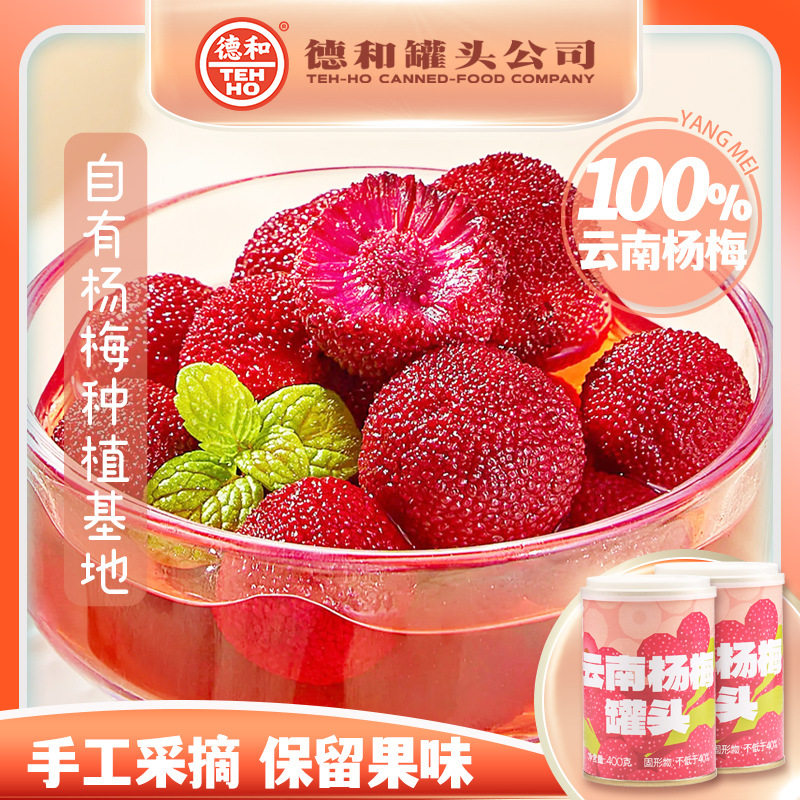德和云南杨梅罐头400g水果0
