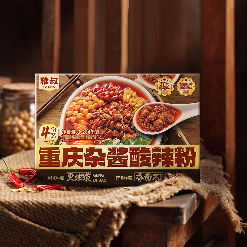 雅叔重庆酸辣粉麻辣味粉丝粉条