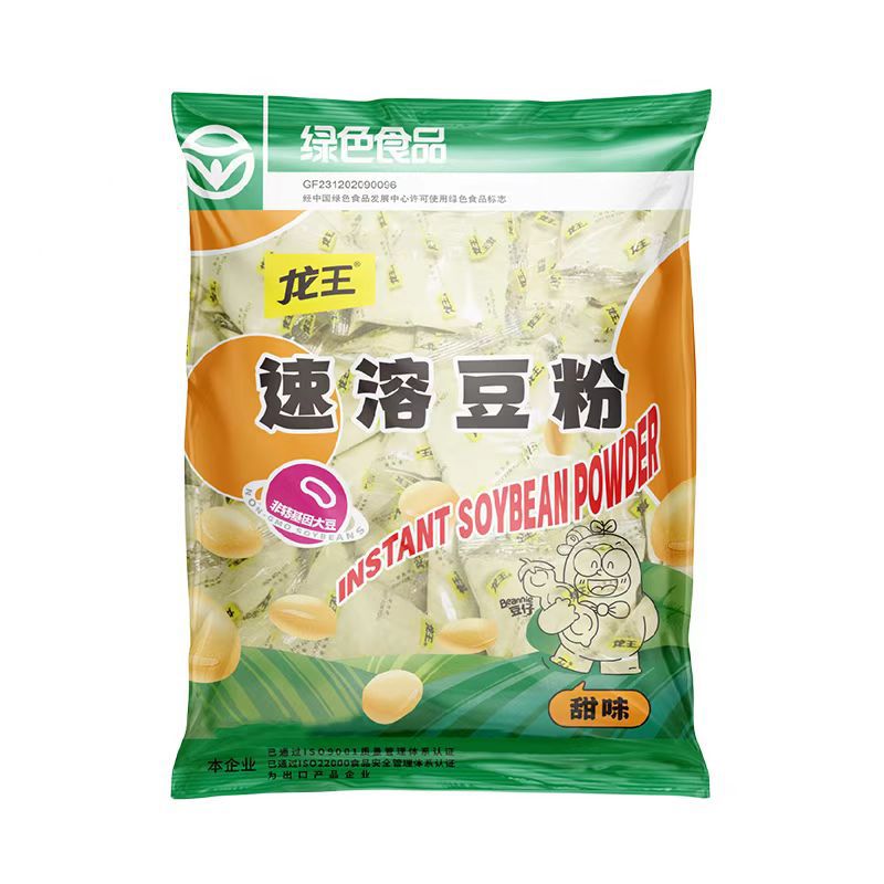 龙王豆浆粉300g袋装原味速溶甜豆浆粉营养早餐黄豆粉