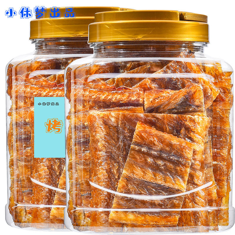 烤鳗鱼片500g大罐孕妇零食鱼干