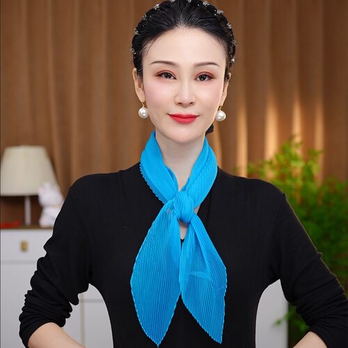 2026春夏新款糖果色压皱围巾女百搭长巾旅行拍照遮颈纹丝巾领巾