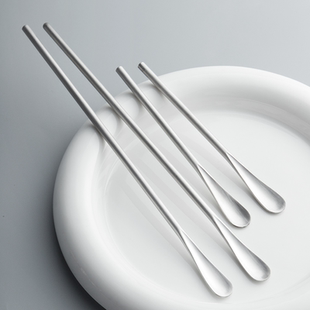 日式304不锈钢奶粉搅拌棒长柄搅拌勺调酒勺豆浆搅拌器可爱蜂蜜勺