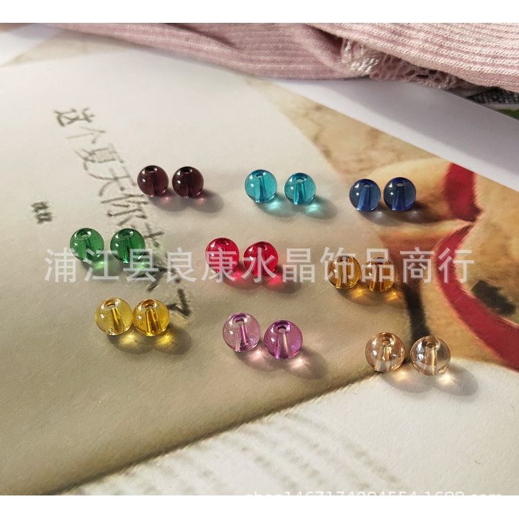 水晶珠子4mm6mm8mm10mm12mm16mm18mm20mm22mm25mm30mm光珠散珠子