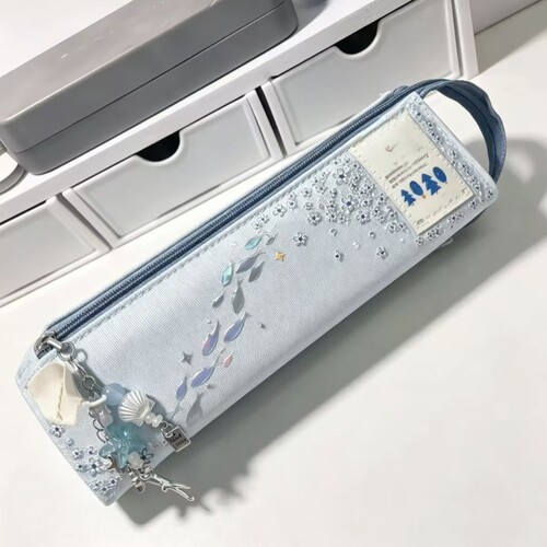 冰花小鱼笔袋diy立体花瓣铅笔盒