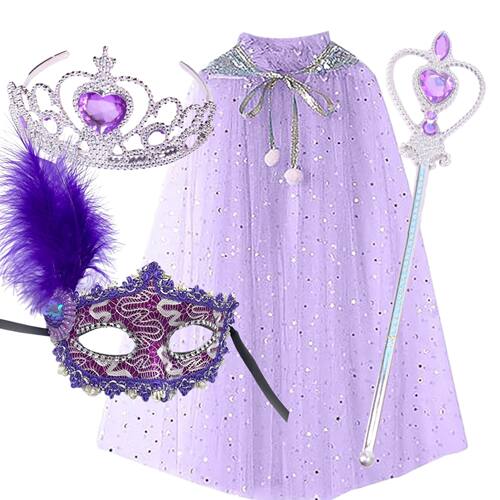 艾莎披风套装万圣节儿童节演出表演服儿童玩具魔法棒送孩子礼物