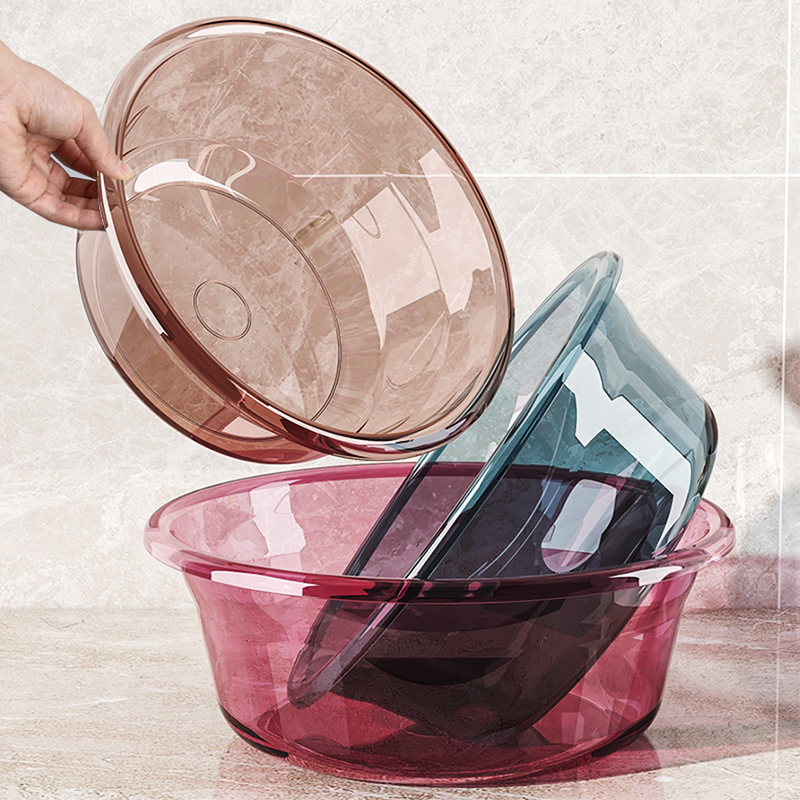 家用脸盆透明加厚学生宿舍泡脚盆
