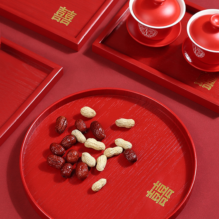 婚庆托盘过年零食摆放盘子