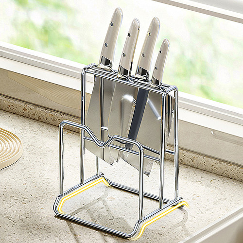 加厚实心三合一不锈钢刀架