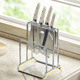 实心不锈钢刀架菜板架一体刀具收纳架锅盖架砧板架厨房菜板置物架