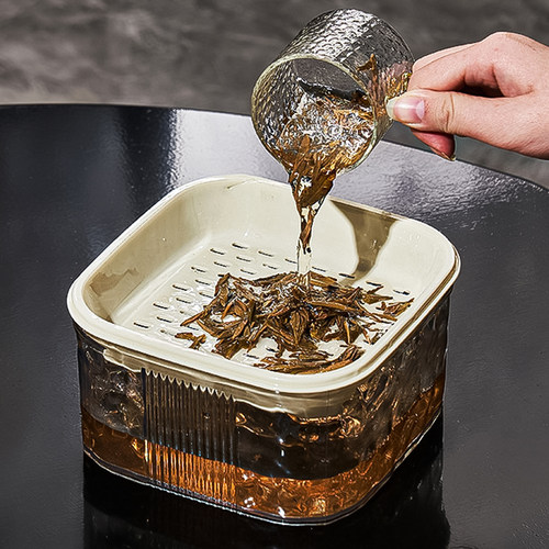 桌面茶水桶茶台小号废水桶茶渣缸茶叶过滤沥水桶办公室迷你垃圾桶