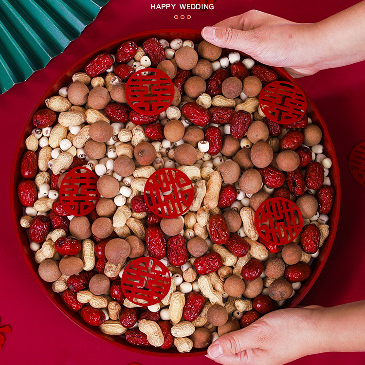 婚庆茶盘沥水盘结婚红色托盘