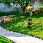 Rust Lamp Shepherd Iron Anti Ground Hooks Garden Hanging