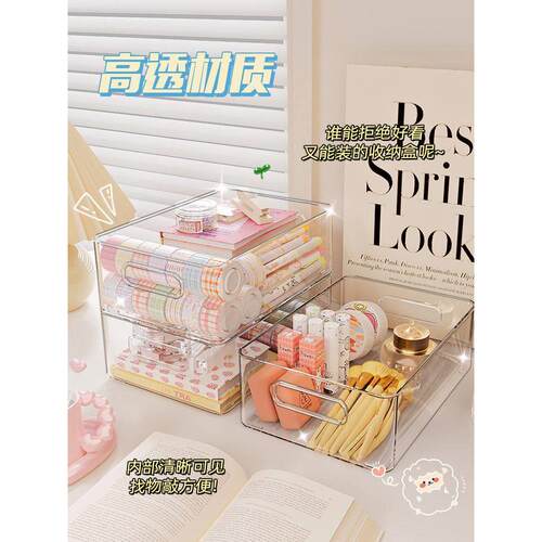 Acrylic storage box Desktop cosmetics dresser debris box收纳
