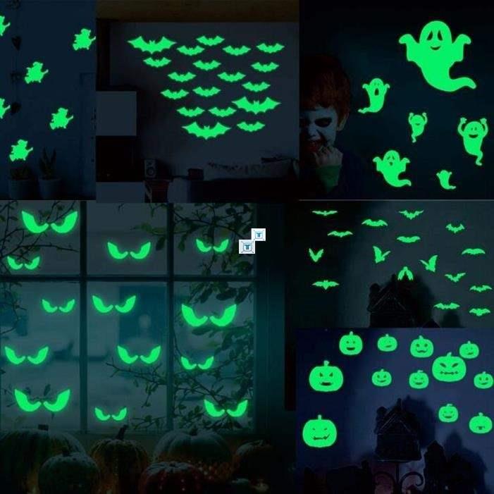 new Hot Sale 18Pcs/set Glowing In The Dark Eyes Wall Glass