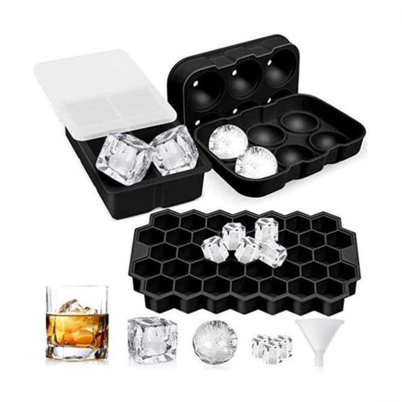 Silicone ice cube tray bar whiskey large square ice mold wit