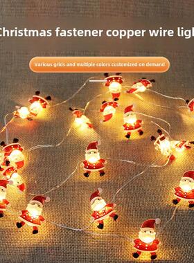 led Christmas decorative lights strung snowman deer head