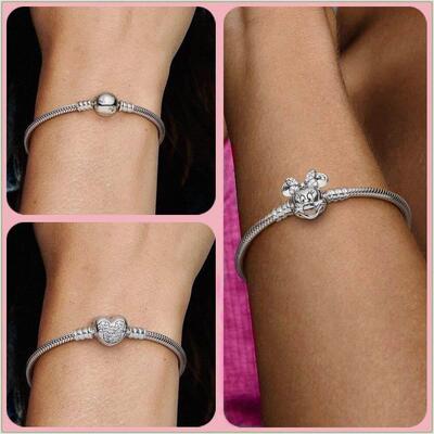 925 Sterling Silver Bracelet Moments Sparkling Mickey Mouse