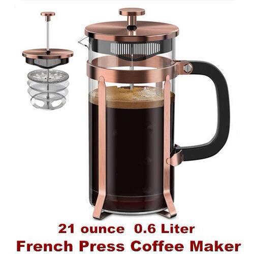 French Press Coffee Maker Tea Cold Brew Cafetera Teapot
