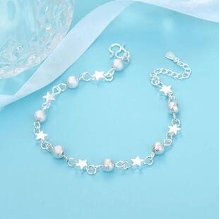 Fashion 925 Sterling Silver Bracelets for Women Small Star F