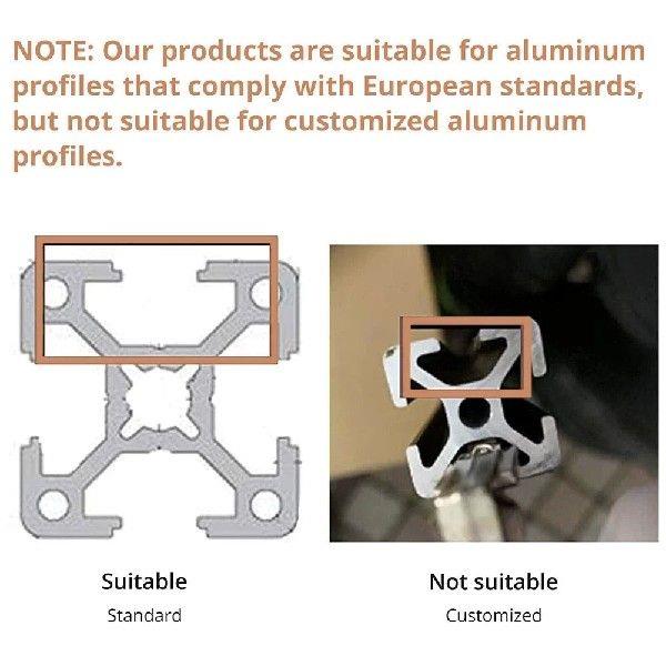 20Pcs T Slot Corner Joint Brackets L-Shape Aluminum Profile