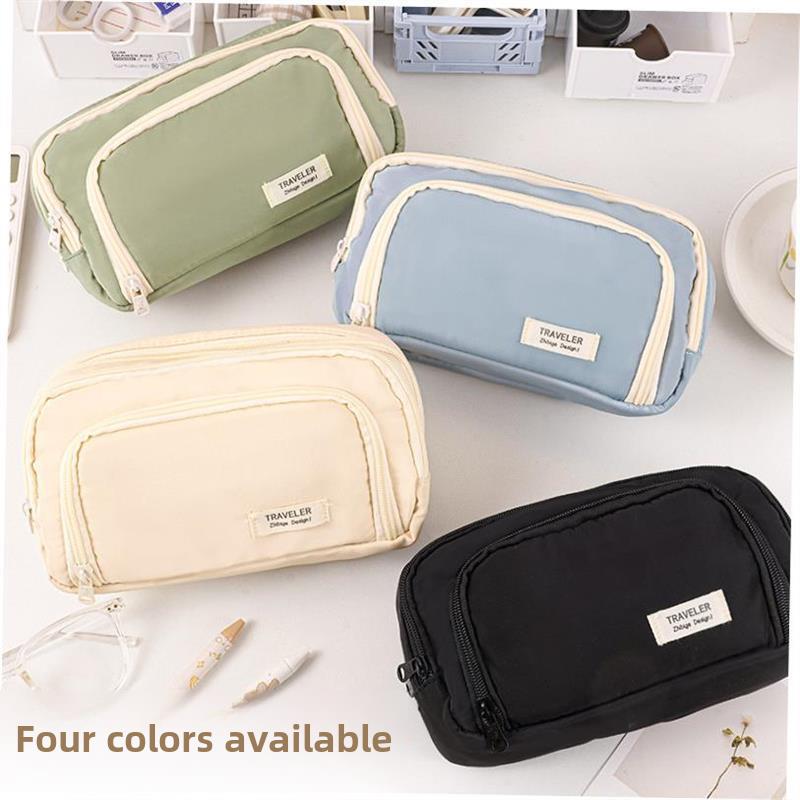 Large Capacity Pencil Case Kawaii Canvas Pencilcase School