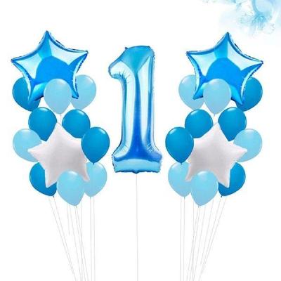 25 Pcs Wedding Number Balloon First Birthday Balloons Baby