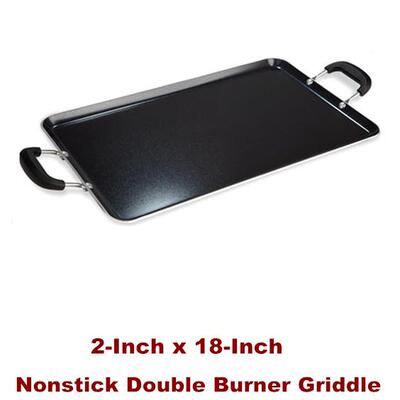 Nonstick Double Burner Griddle Pots and Pans Cooking