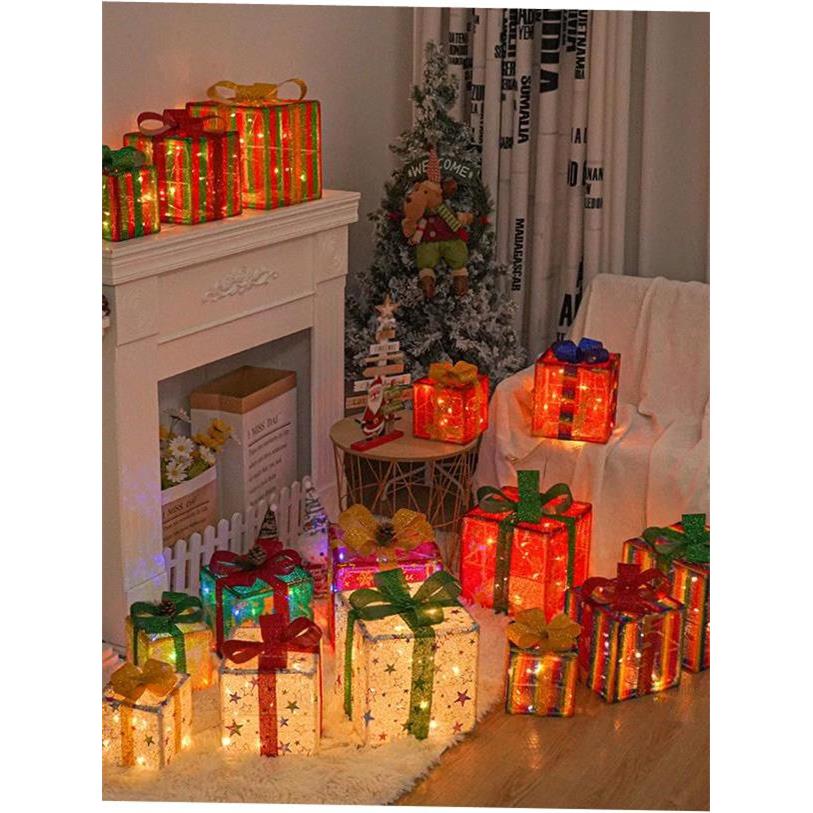 Christmas decoration lights Christmas gift box 3-piece set