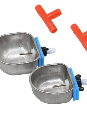 Stainless Steel Rabbit Water Bowl Farm Rabbit Automatic Drin