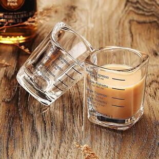 Square Expresso Cup Thickened Glass Jigger Ounce Cup