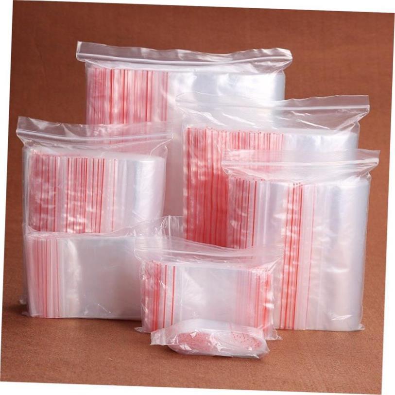 Food size transparent plastic bag ziploc bag transparent