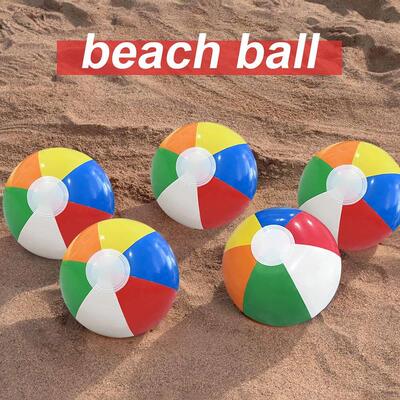 4Pcs Inflatable Beach Ball Colorful Balloons Swimming Pool P