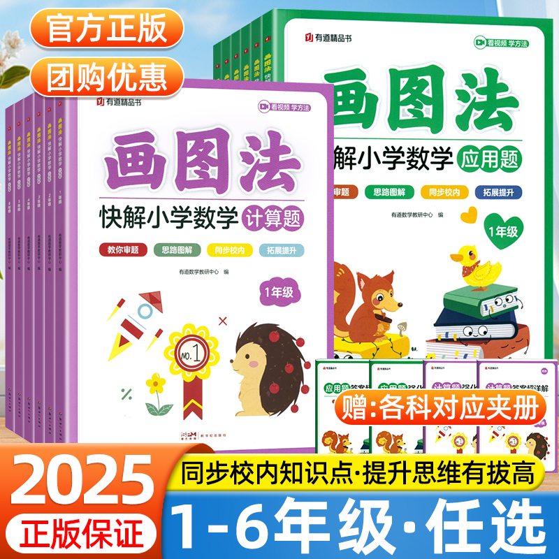 2025画图法快解小学数学应用题计算题专项训练一二三四五六年级上下册全国通用版数学画图解题技巧小学生数学思维强化与拓展资料册