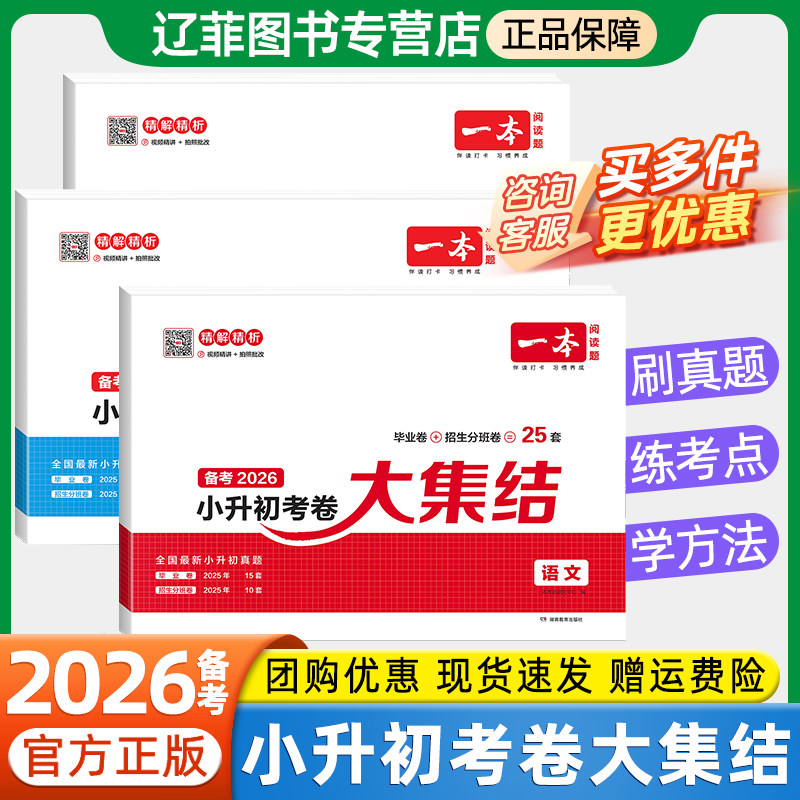 2025版一本小升初考卷大集结语文数学英语真题分类汇编测试卷毕业招生分班卷小学六年级毕业升学考试模拟必刷题卷小升初总复习资料,书籍/杂志/报纸,小学教辅,淘宝优惠券,粉丝福利购,淘宝优惠卷