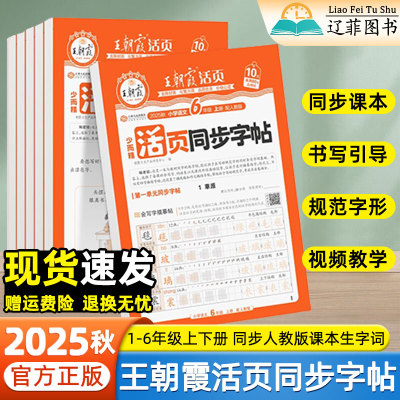 2025秋新王朝霞少而精活页同步字帖二三年级下册一四五六年级上下册小学语文人教版同步练字帖楷书临摹字帖拼音生字作文格硬笔描红