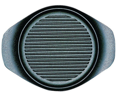 上海现货日本制柳宗理铸铁锅横条纹厚底牛排锅22cm无涂层不沾锅