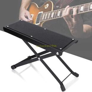 Foldable Guitar Pedal Anti-Slip Guitar Foot Rest Stool 4 Adj