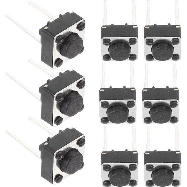 100 Pcs Black Keyboard Micro Switch 6*6*43/5/7mm Two-pin