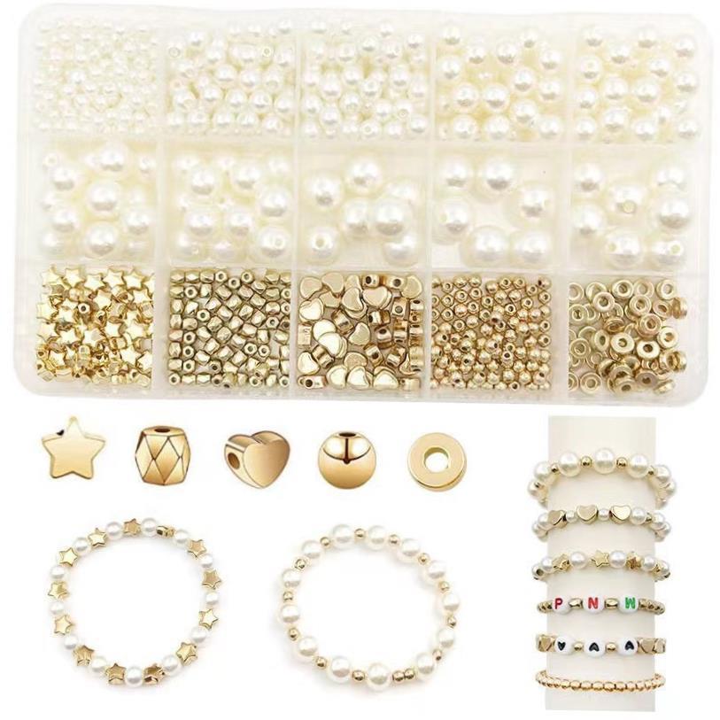 720 Pcs pearl suit spacer beads For DIY Bracelet Necklace