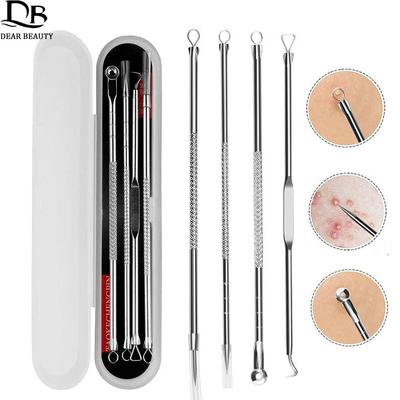 4PCS Blackhead Remover Acne Needle Tools Set Face Cleaning B