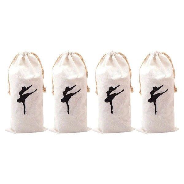 4 Pcs Accessories for Girls Canvas Drawstring Ballet Pointe