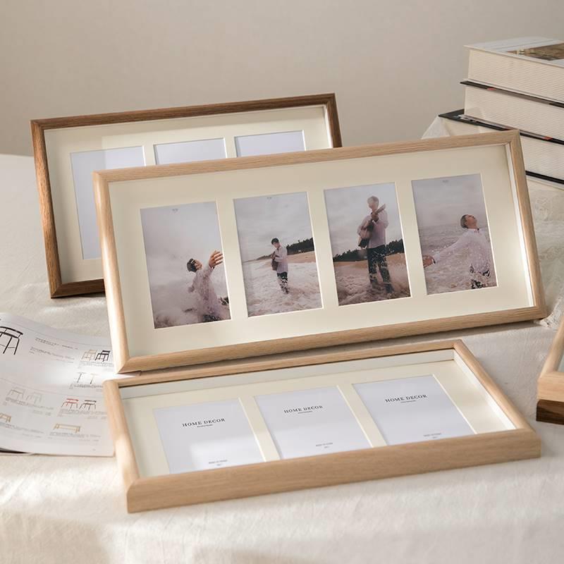 Simple picture frame table plus four combination photo frame