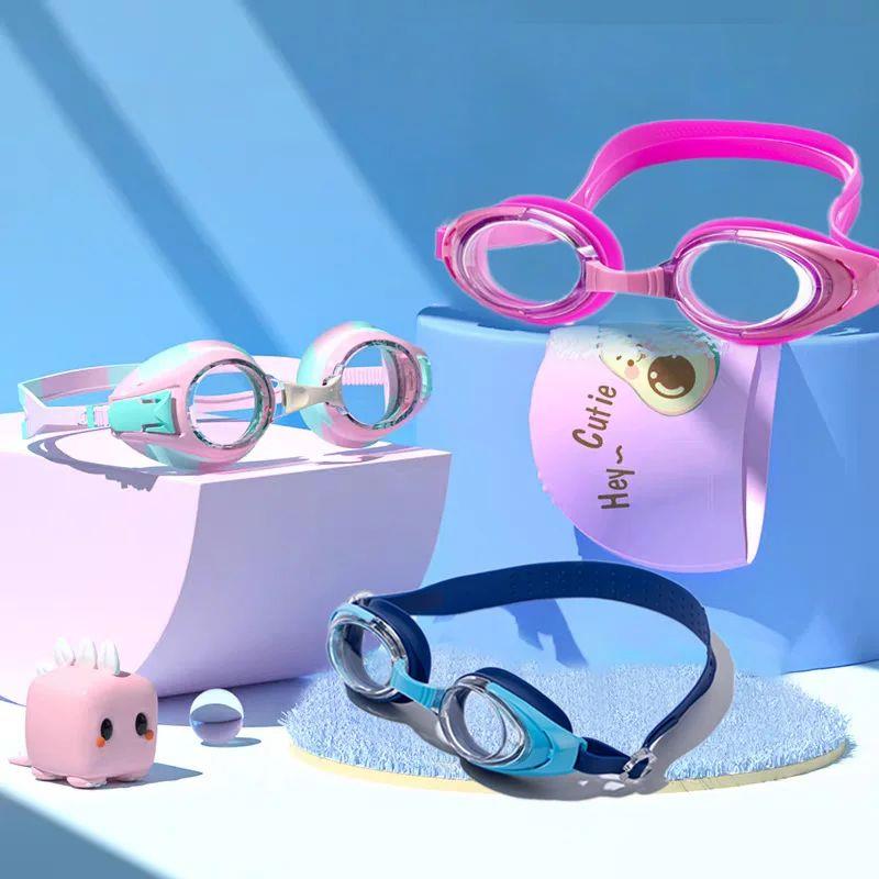 Kids Swimming Goggles Big Frame HD View Anti-fog Waterproof