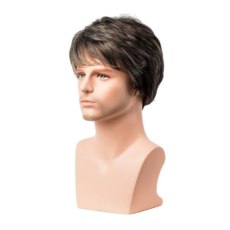 bob hair wig synthetic wigs for man男士短发高温丝假发头套