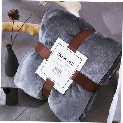 Blanket Plain Flannel Thick Coral Fleece Knee Blanket 小毛毯