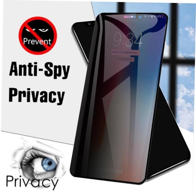 Full Clear Cover Anti-Spy Screen Privacy Glass Film Case for