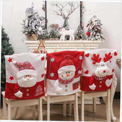 Christmas decoration Santa table and chair covers Stool cove