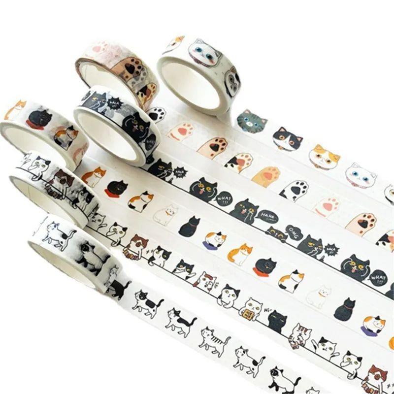 Cute Kawaii Adorable Cat Adhesive Paper Washi Tape Masking T