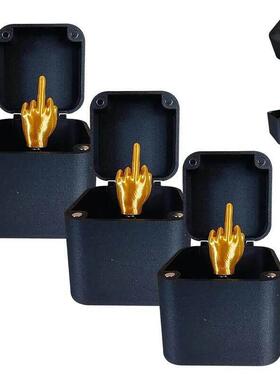 3/1Pcs Christmas Interesting Prank Gift Middle Finger In Box